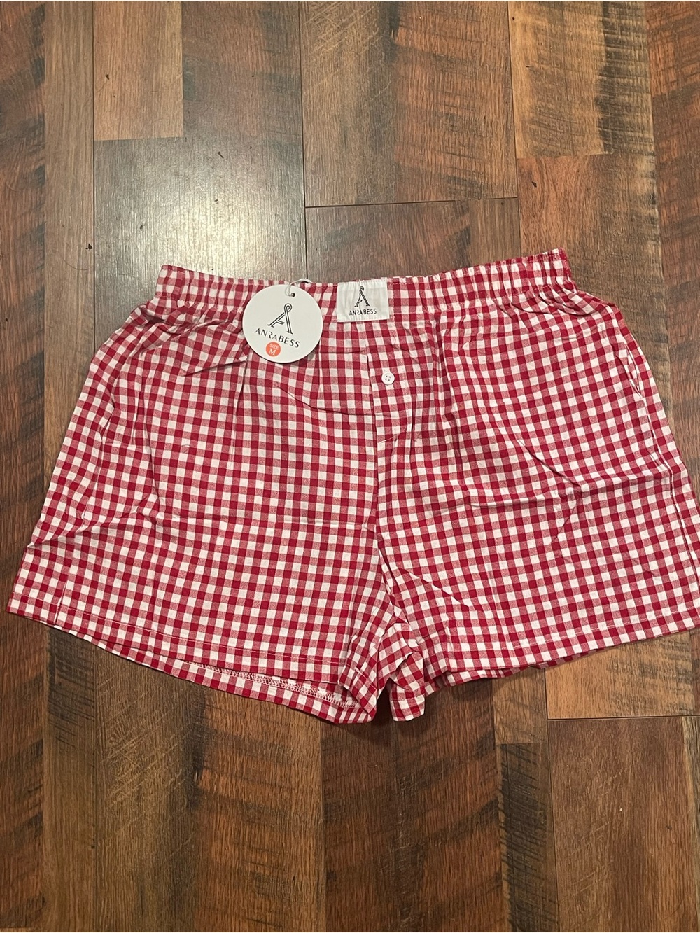 ANRAFESS Red Gingham Women’s Bermuda Shorts